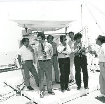 Preparing first medical transmission via COMSAT.